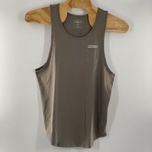 NEW RAWGEAR Men's Size Large Sleeveless Tank Top Taupe Pocket‎ Logo Gray